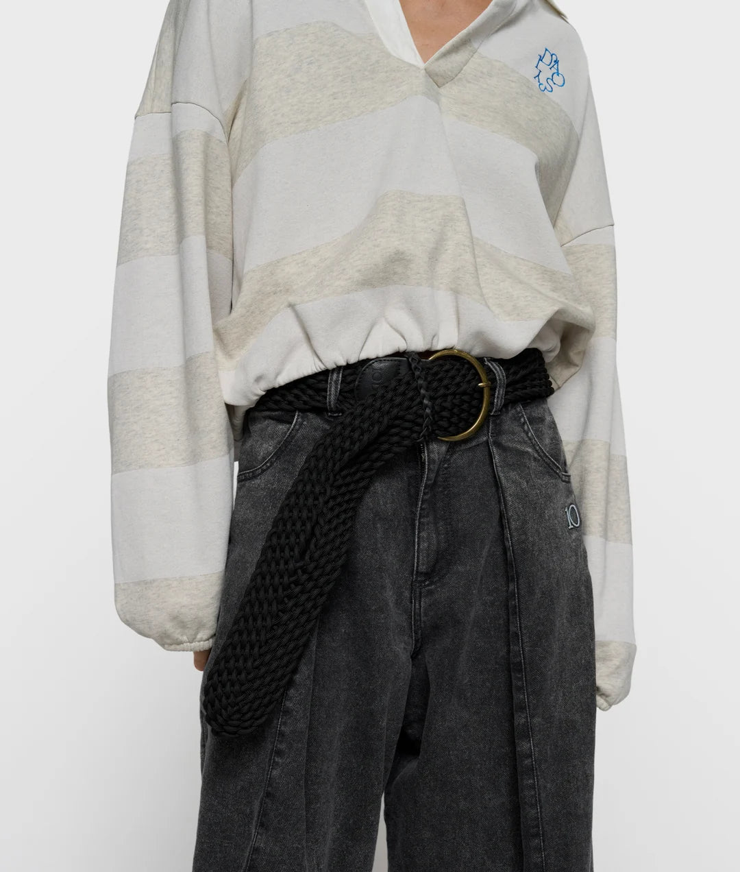 10 DAYS Ballonsweater mit Streifen