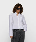 10 DAYS Cropped Bluse mit Schulterpolster
