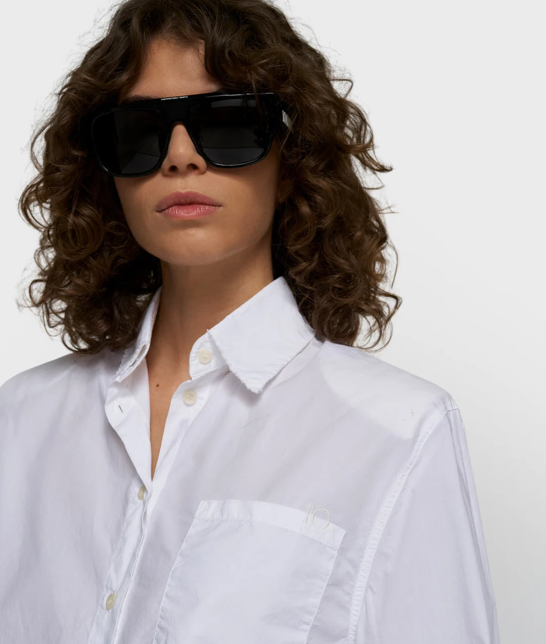 10 DAYS Cropped Bluse mit Schulterpolster