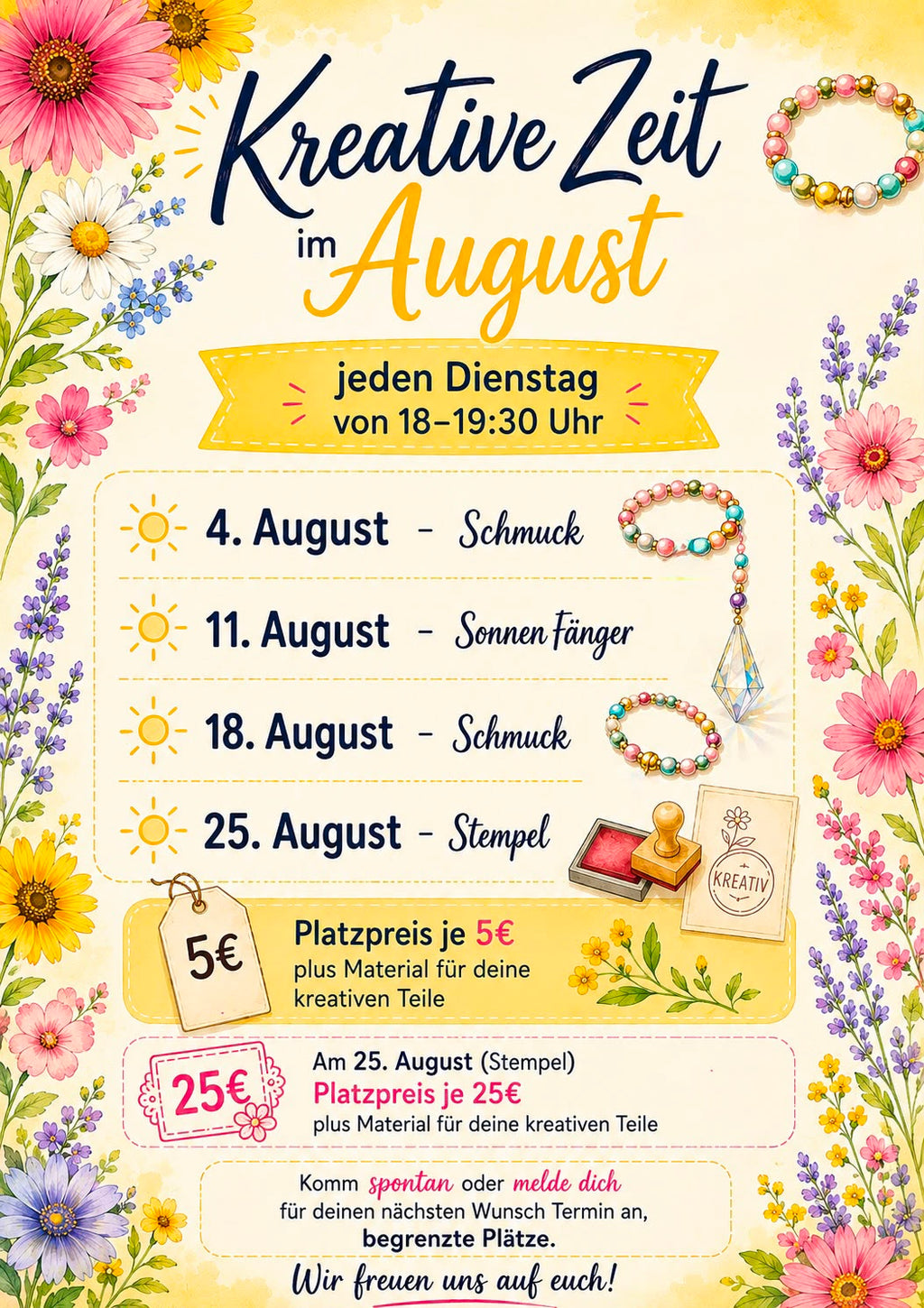 Kreative Dienstage im August