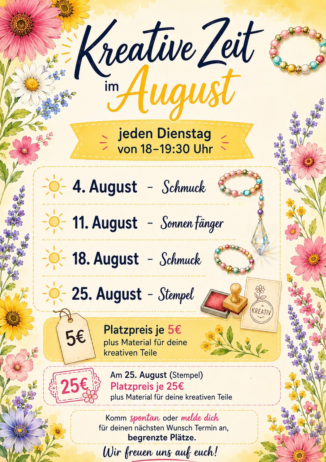 Kreative Dienstage im August