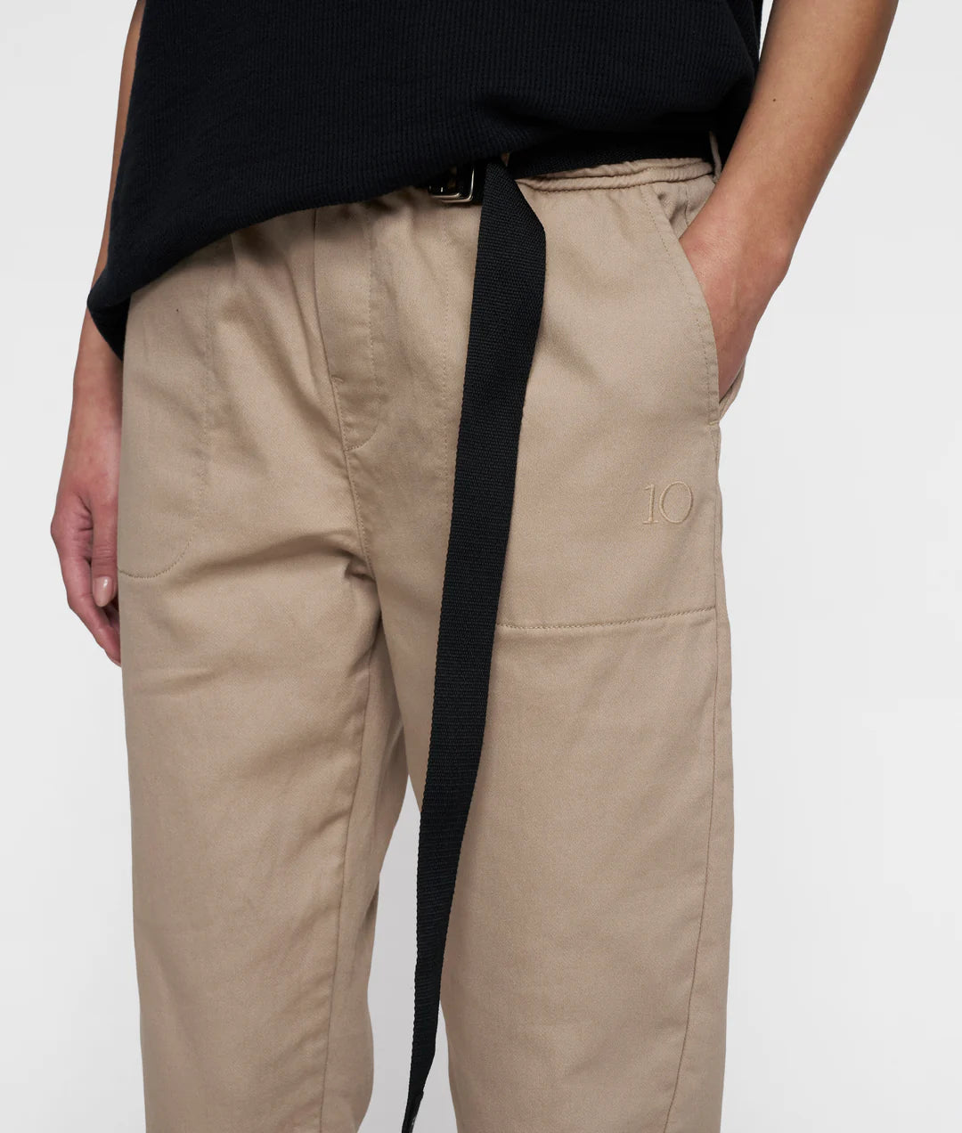 10 DAYS Belted Pants Jog Denim