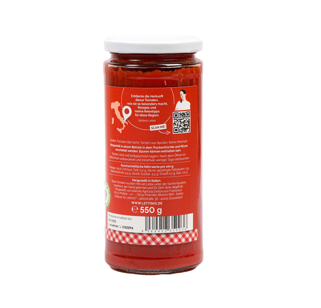 LETTINIS Passierte Tomaten Lettinis Passata di Pomodoro