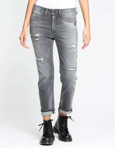 Kopie von GANG Jeans Amelie94 grey strong destroyed