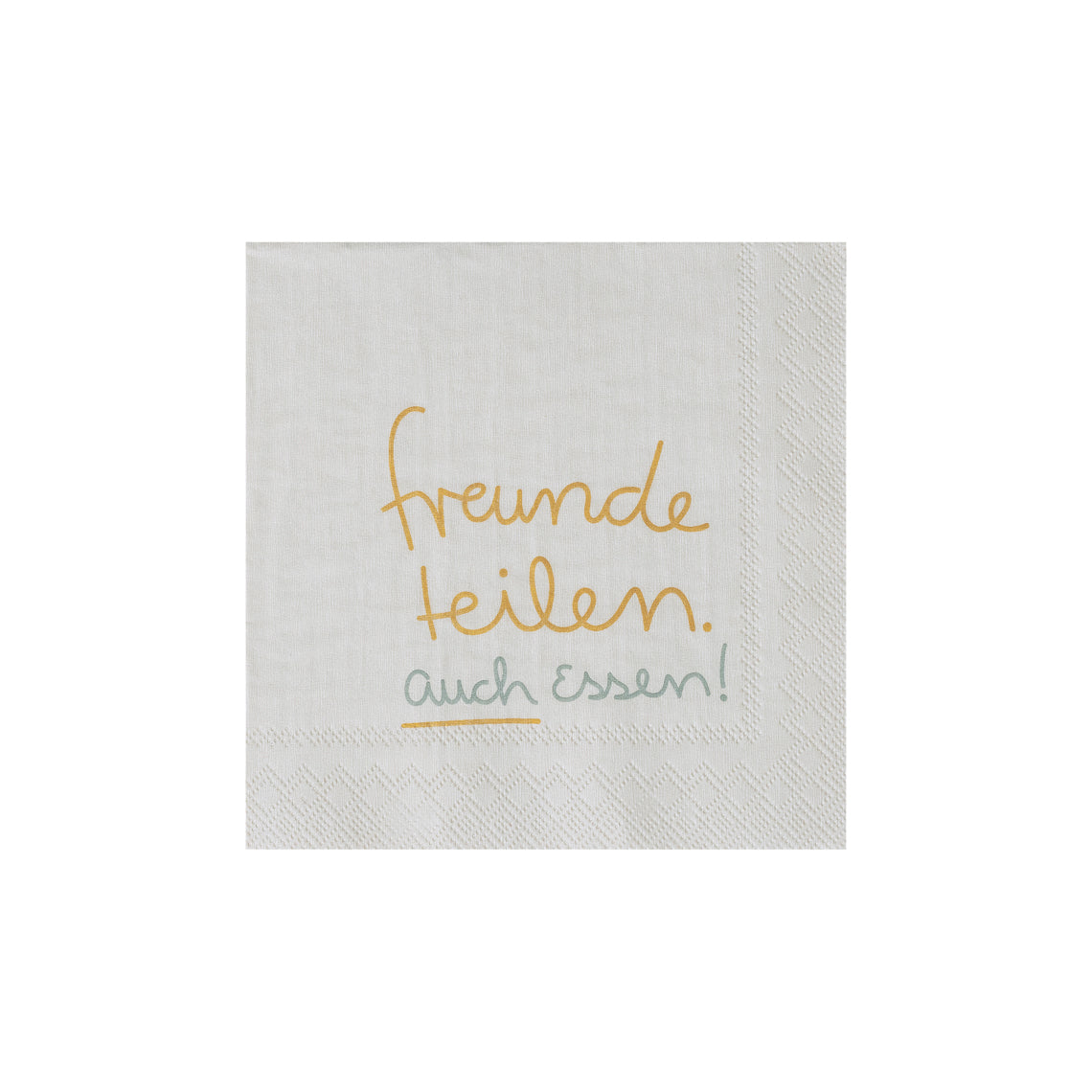 räder COCKTAILSERVIETTEN "TEILEN AUCH ESSEN"