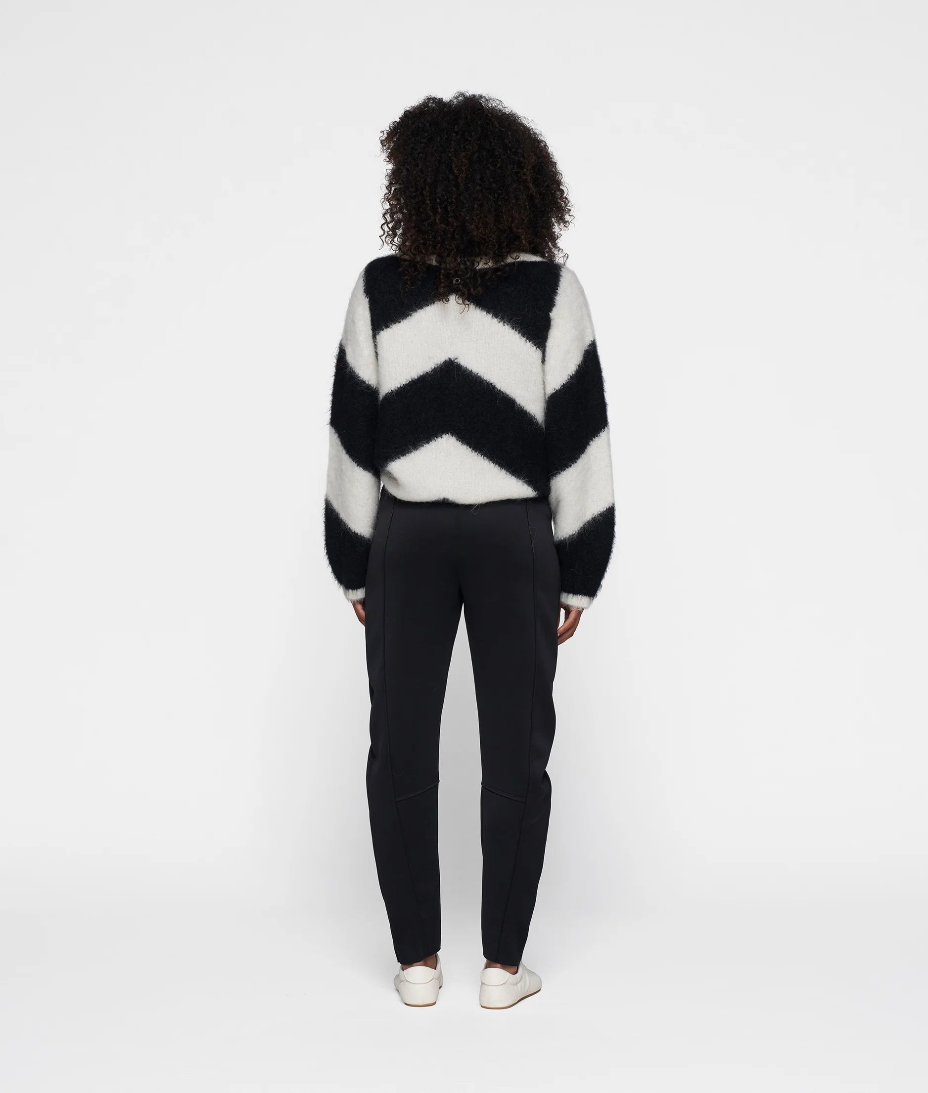 10 DAYS Soft-Neck Sweater Stripe