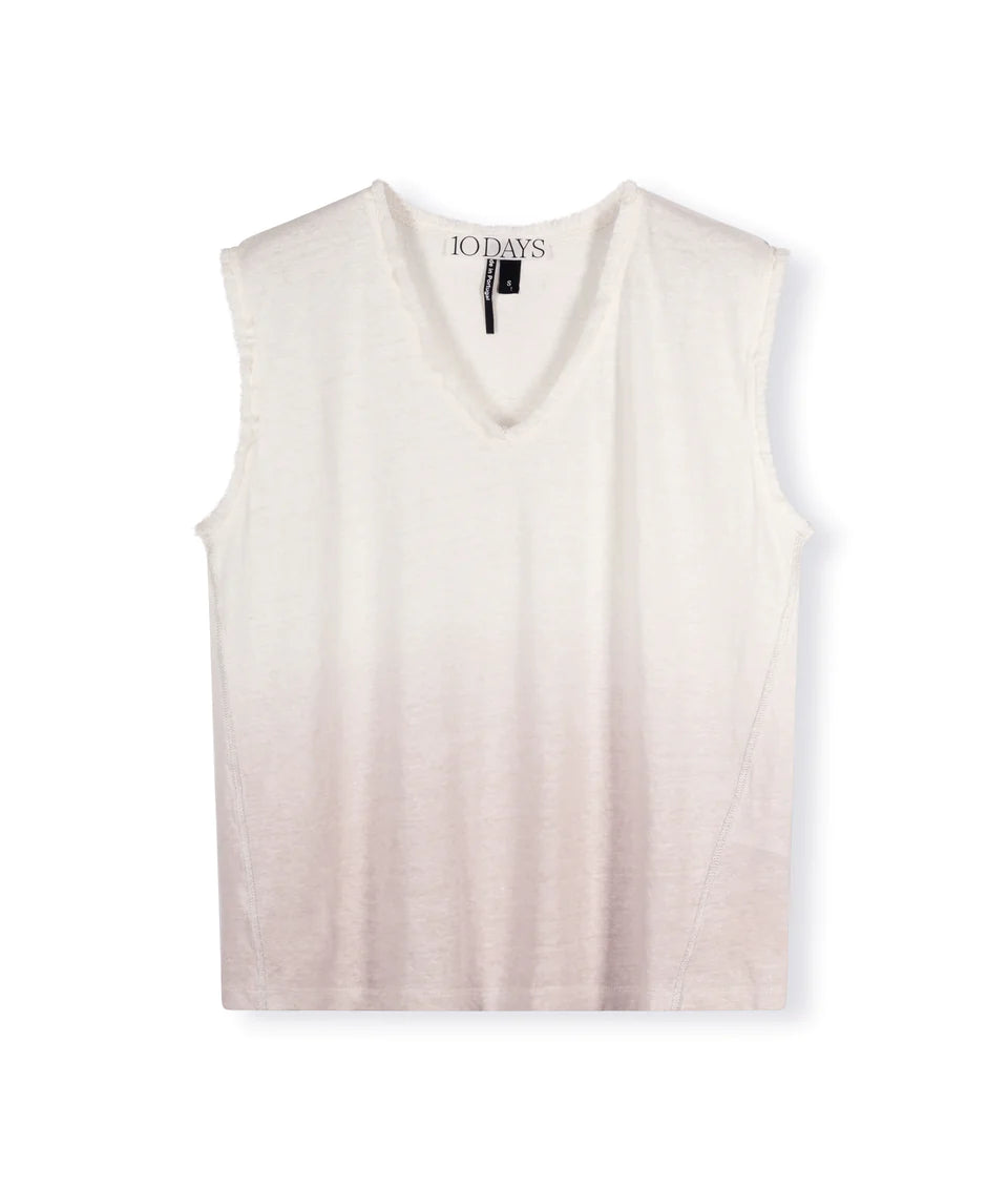 10 DAYS Linen Singlet Dip Dye