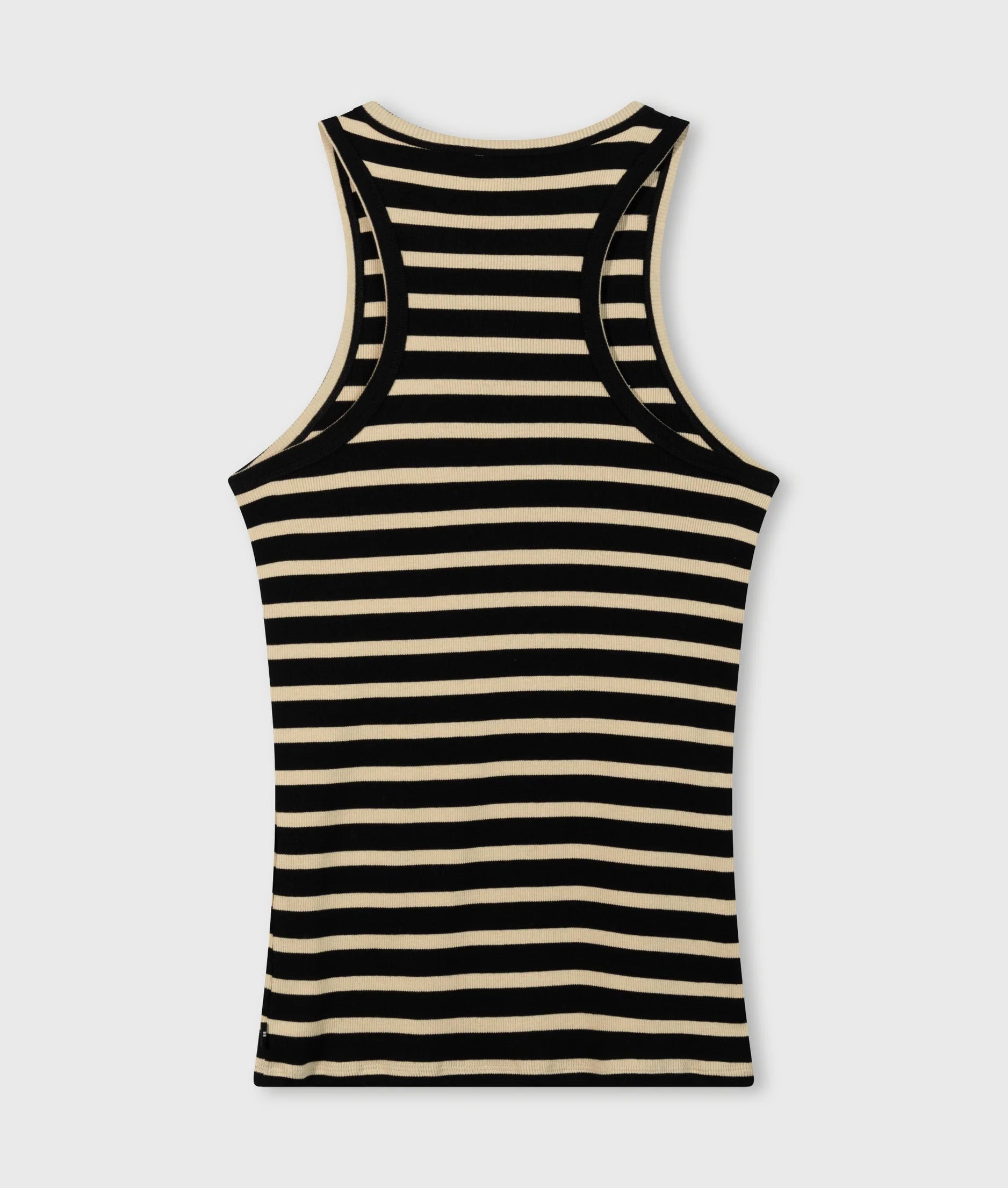 10 DAYS Tank Top Rib Stripes black/light latte