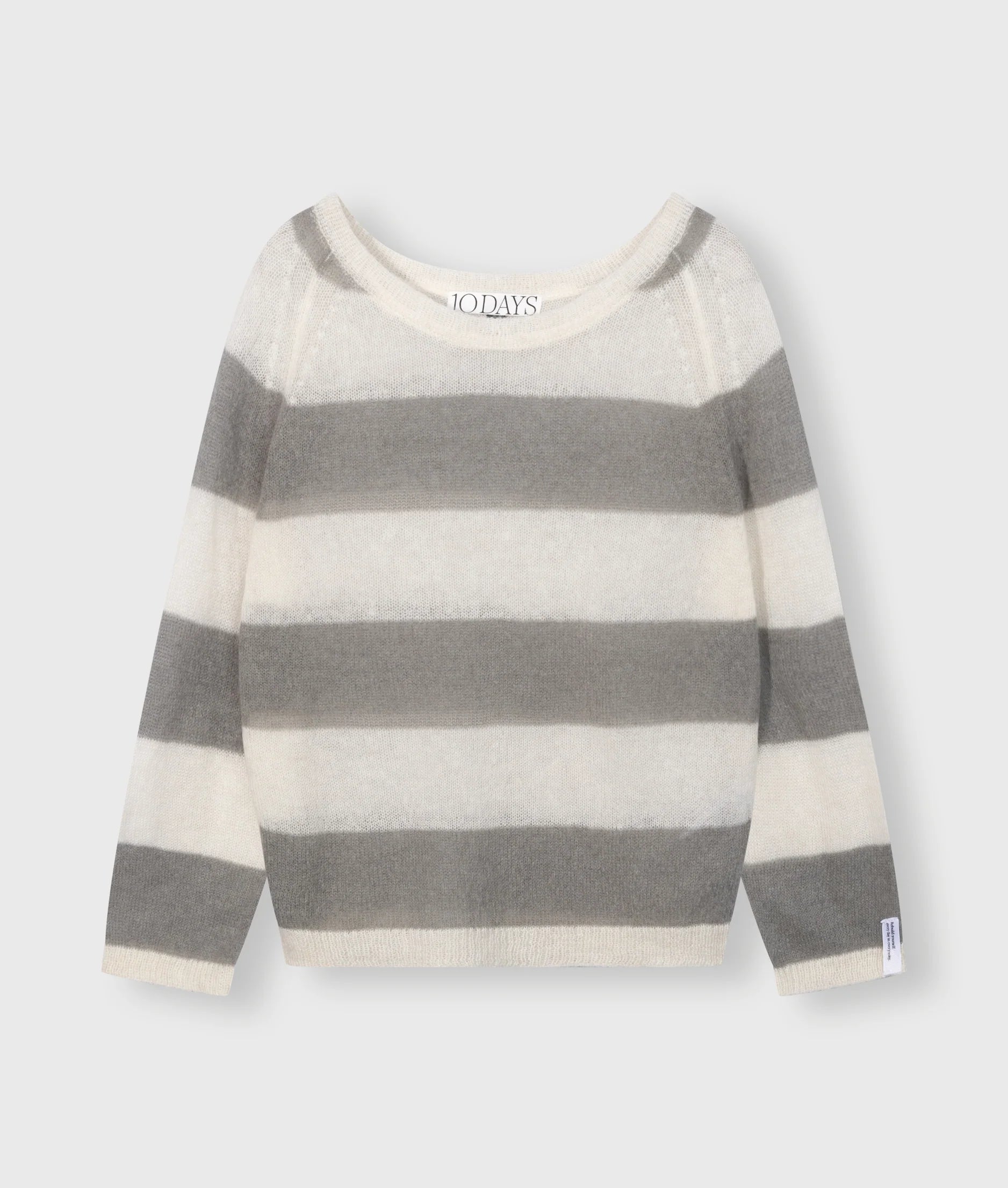 10 DAYS Thin Knit Sweater Stripes