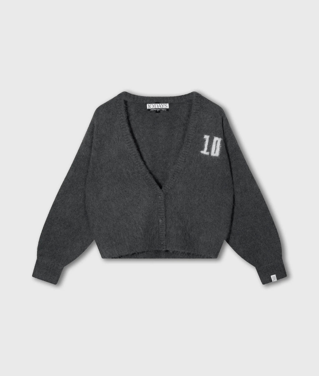 10 DAYS Hairy Knit Cardigan