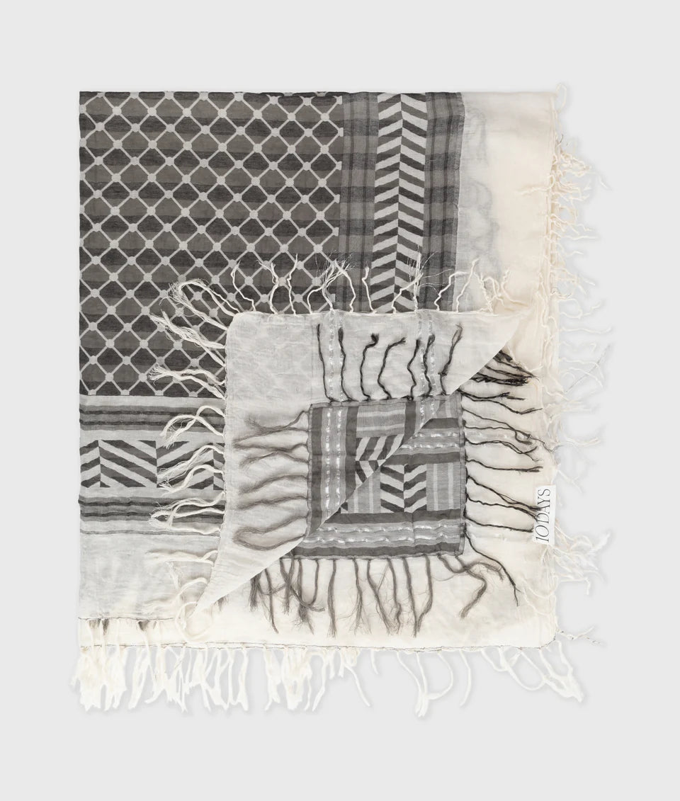 10 DAYS Check Scarf sage