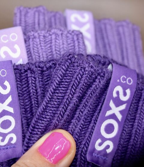 SOXS.CO Purple Wollsocken, mittelhoch, Streetwear , royal purple