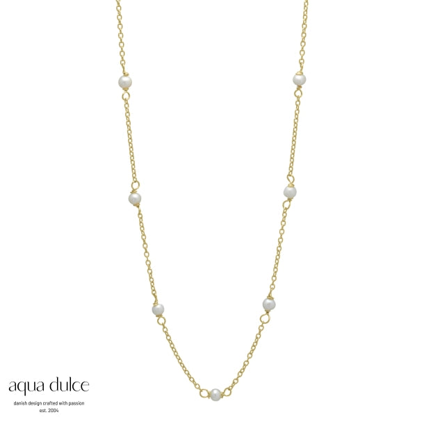 AQUA DULCE Halskette Pearly vergoldet