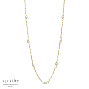 AQUA DULCE Halskette Pearly vergoldet