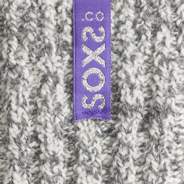 SOXS:CO Wollsocken mittelhoch grau royal lilac