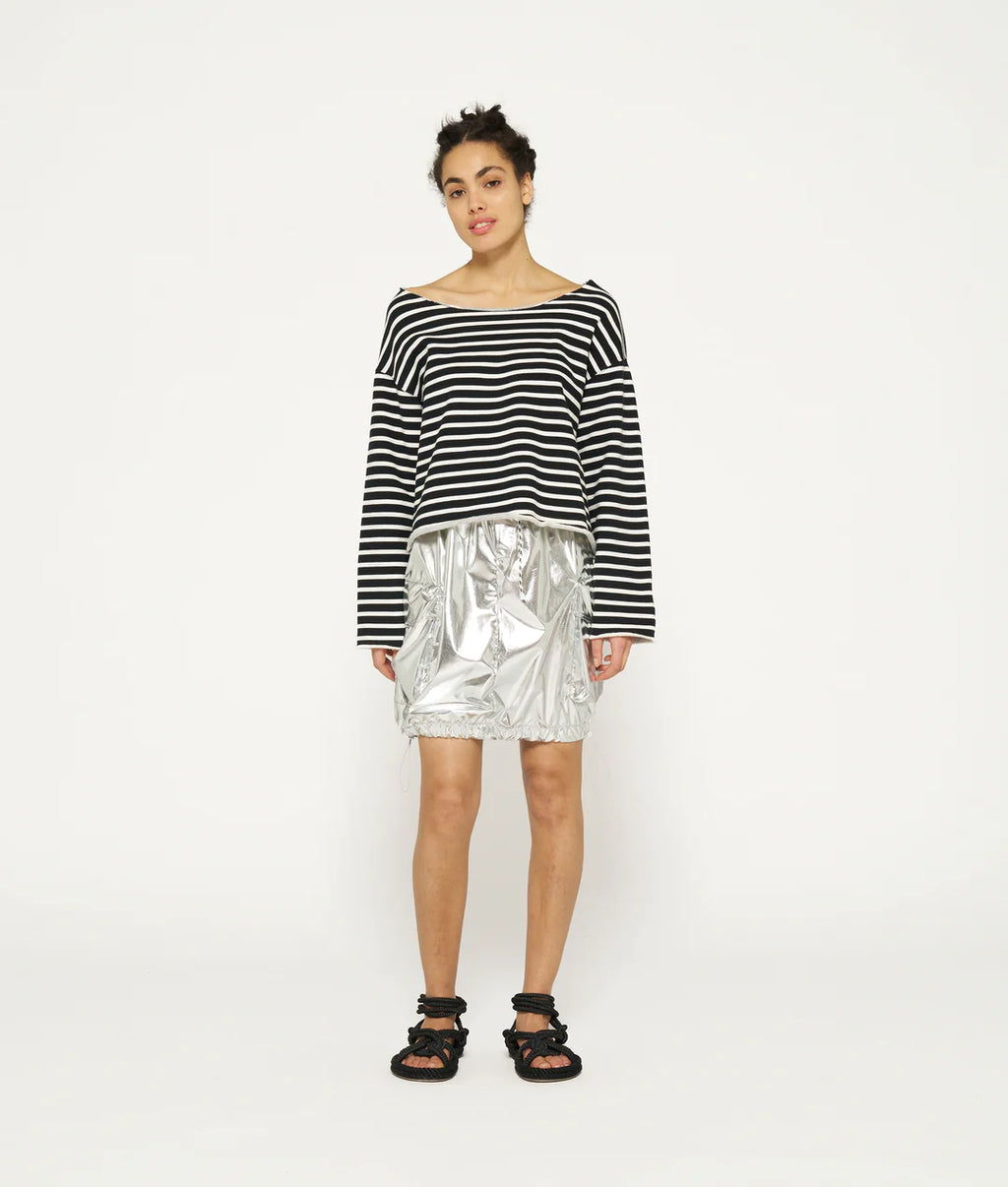 10 DAYS Sweater Boat Neck Sweater Stripes