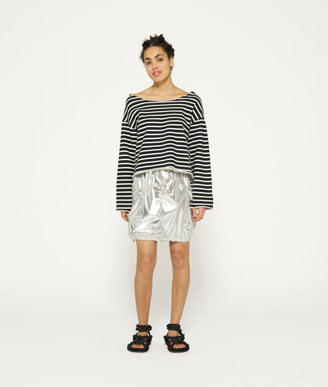 10 DAYS Sweater Boat Neck Sweater Stripes