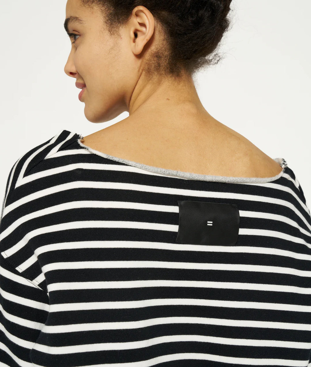 10 DAYS Sweater Boat Neck Sweater Stripes
