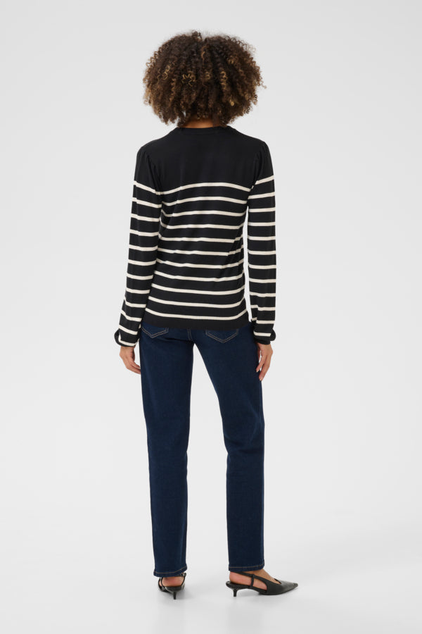 CULTURE Pullover Annemette black/whitecap