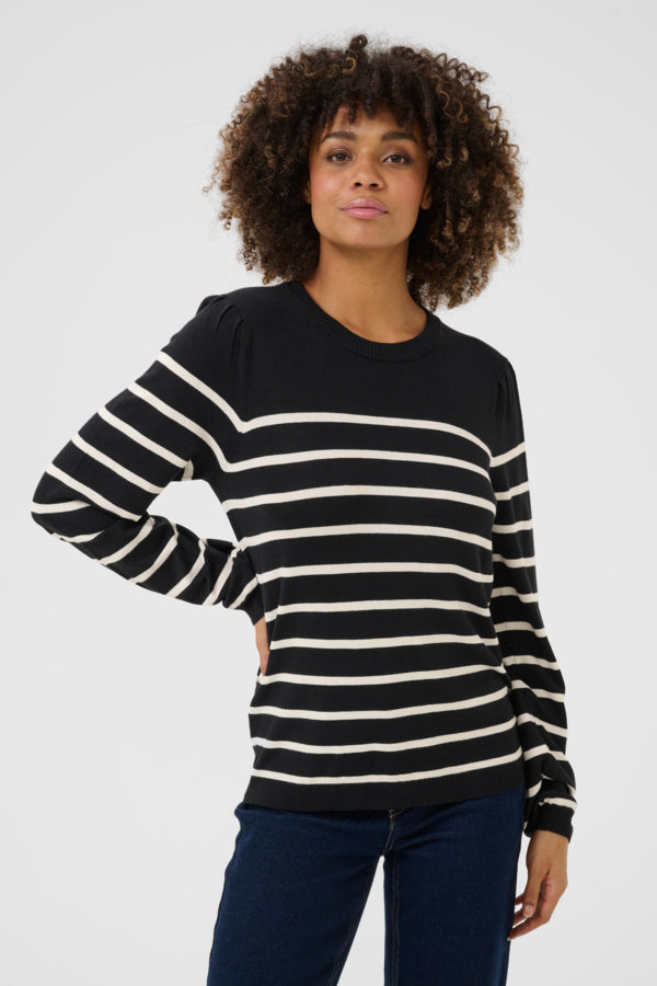 CULTURE Pullover Annemette black/whitecap