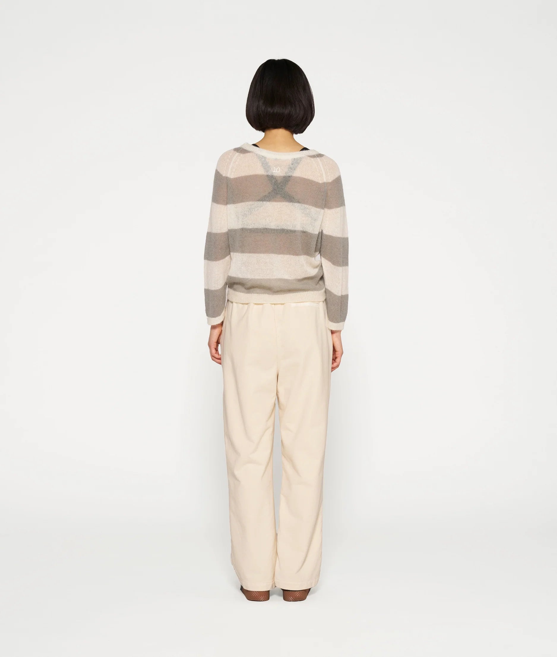 10 DAYS Thin Knit Sweater Stripes