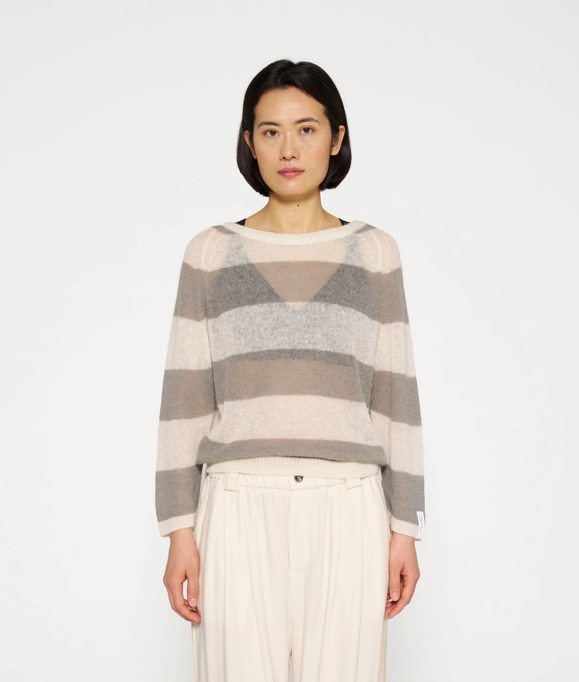 10 DAYS Thin Knit Sweater Stripes