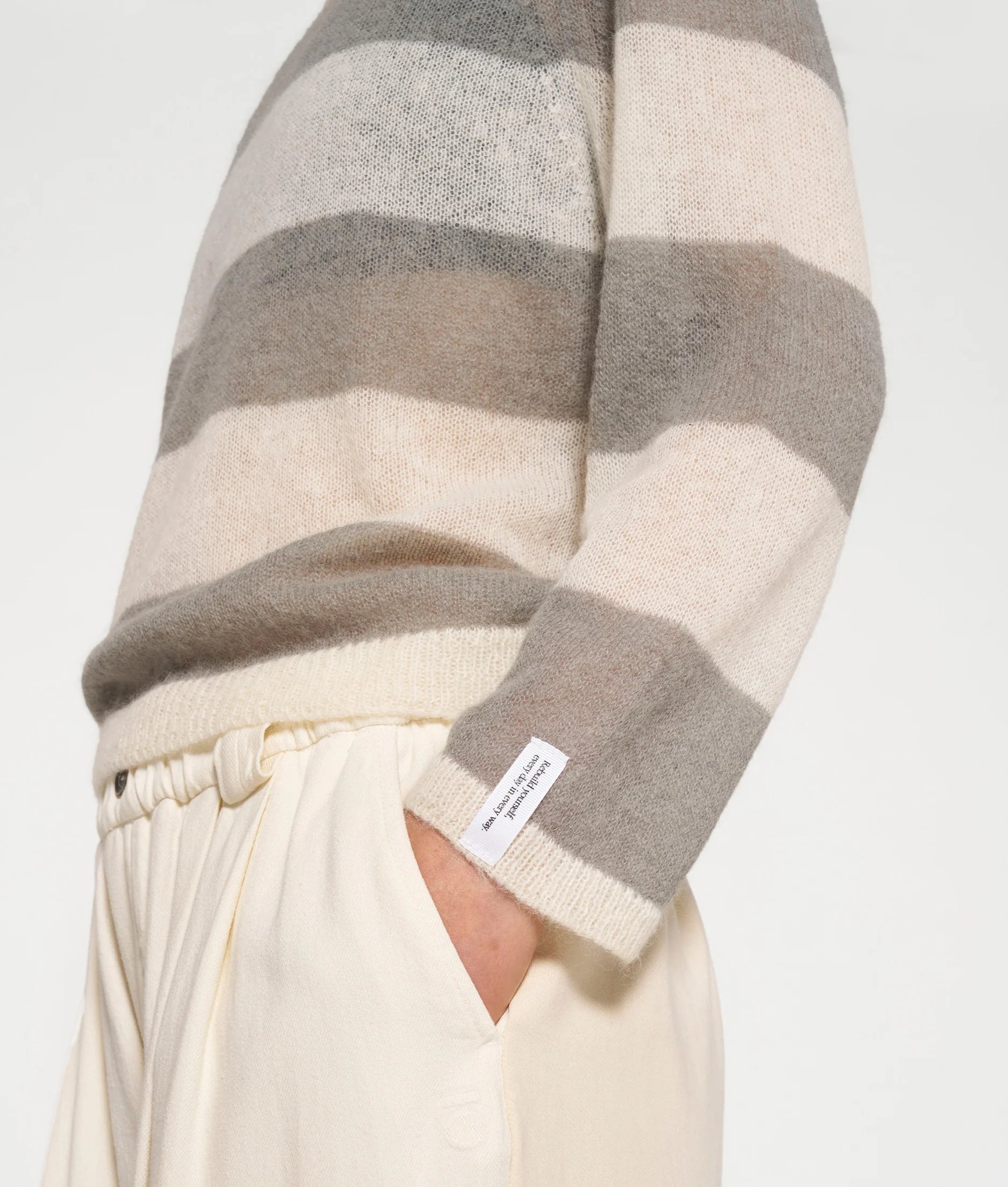 10 DAYS Thin Knit Sweater Stripes