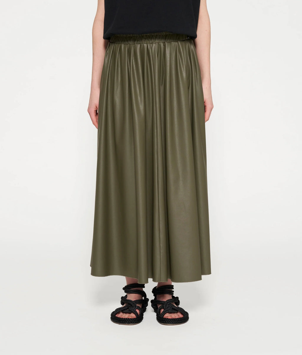 10 DAYS Leather Look Pleated Skirt in 2 Farben