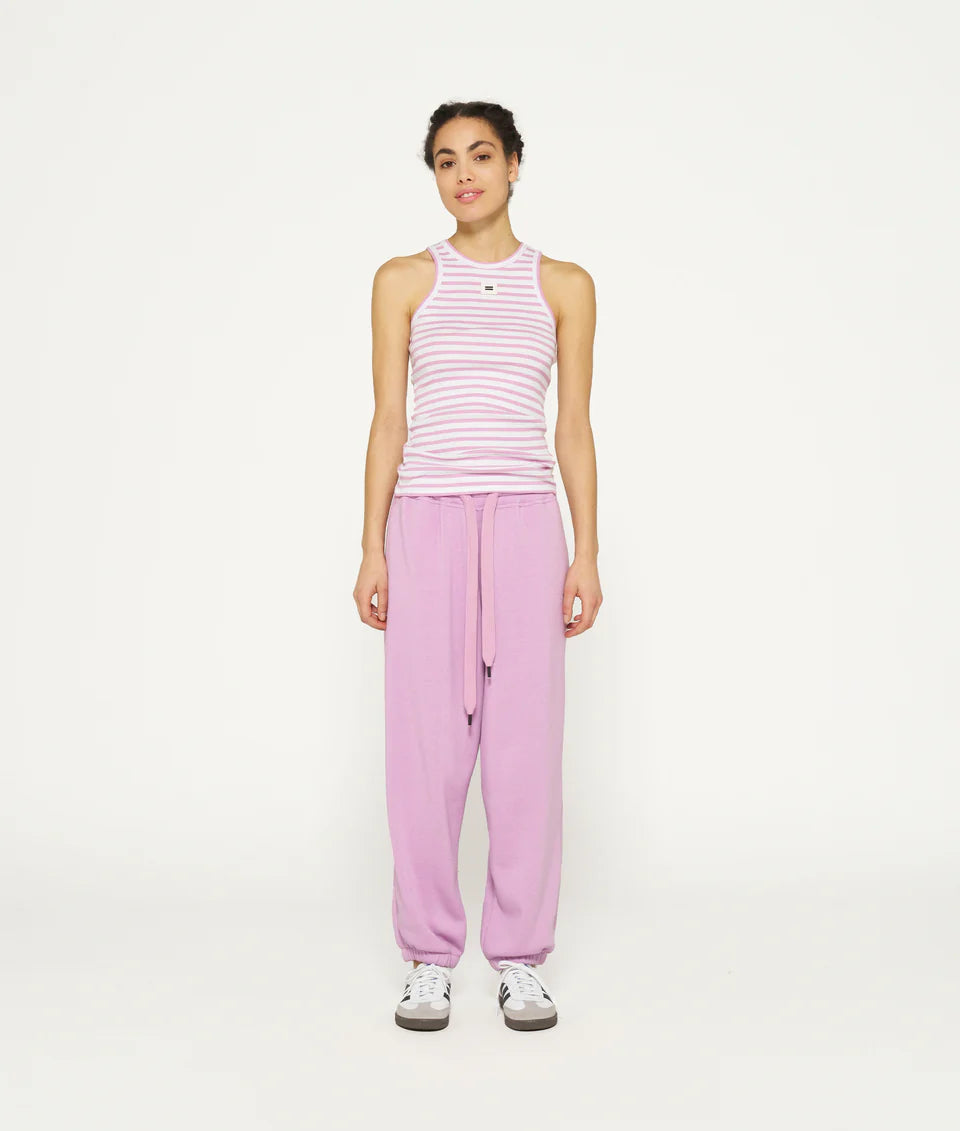 10 DAYS Tank Top Rib Stripes ecru/violet