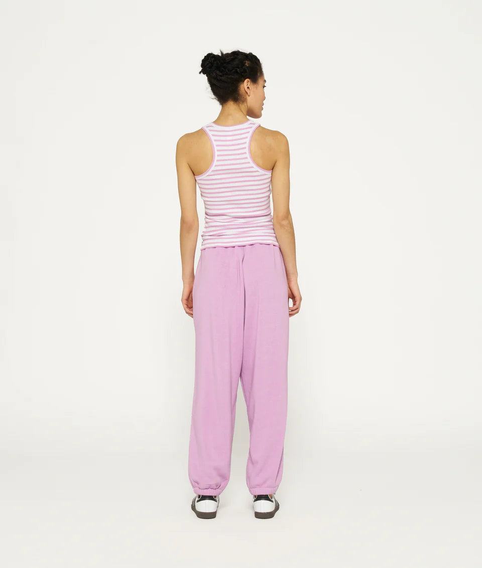 10 DAYS Tank Top Rib Stripes ecru/violet