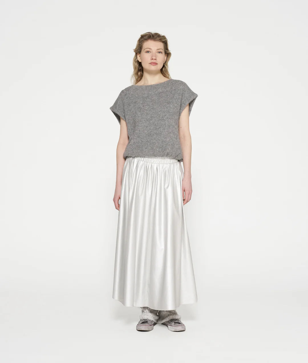 10 DAYS Leather Look Pleated Skirt in 2 Farben