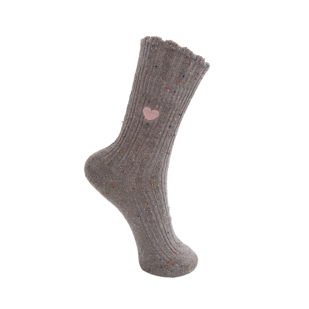 Black Colour Herz-Socken Calisa