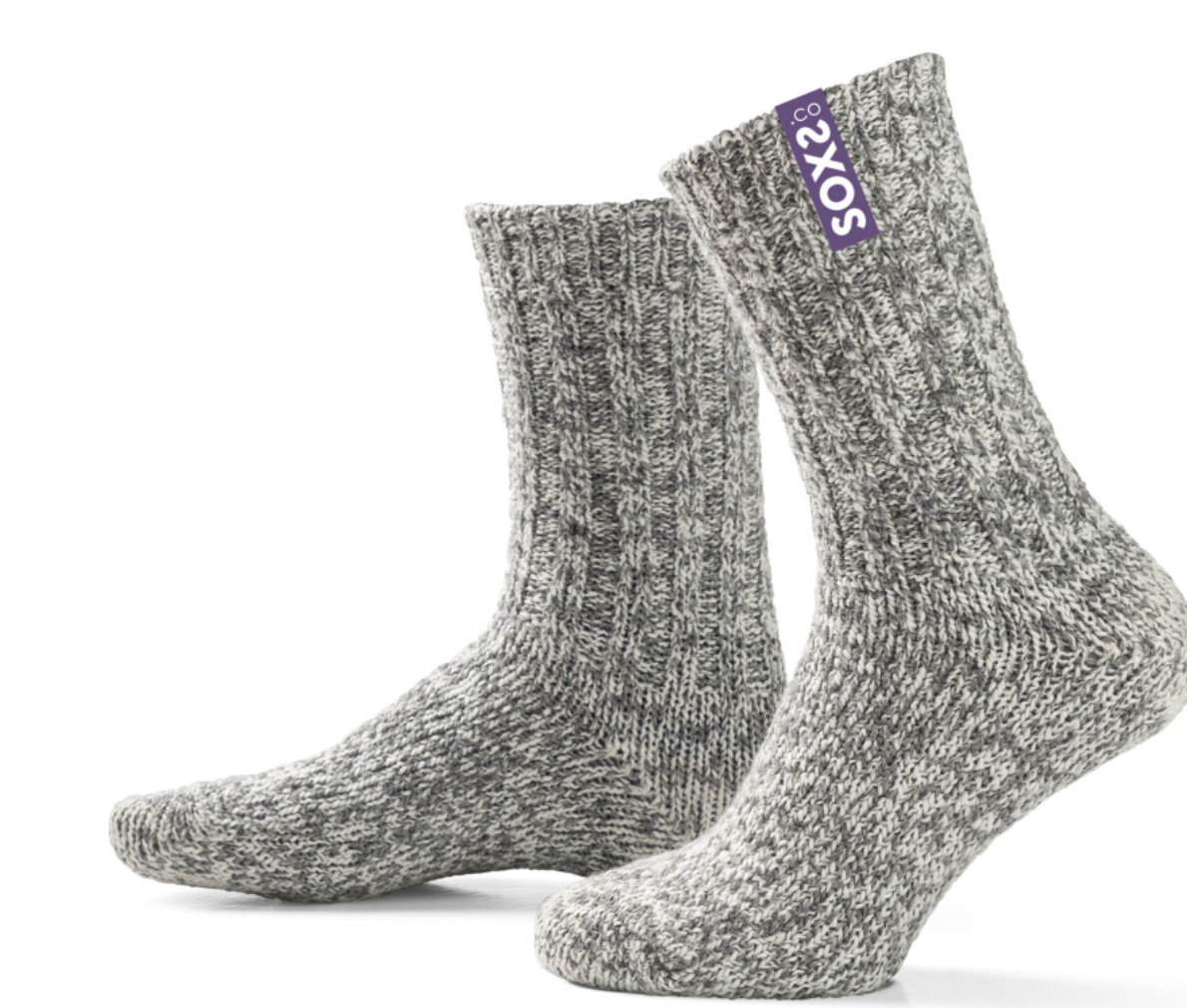 SOXS.CO Wollsocken mittelhoch Lila