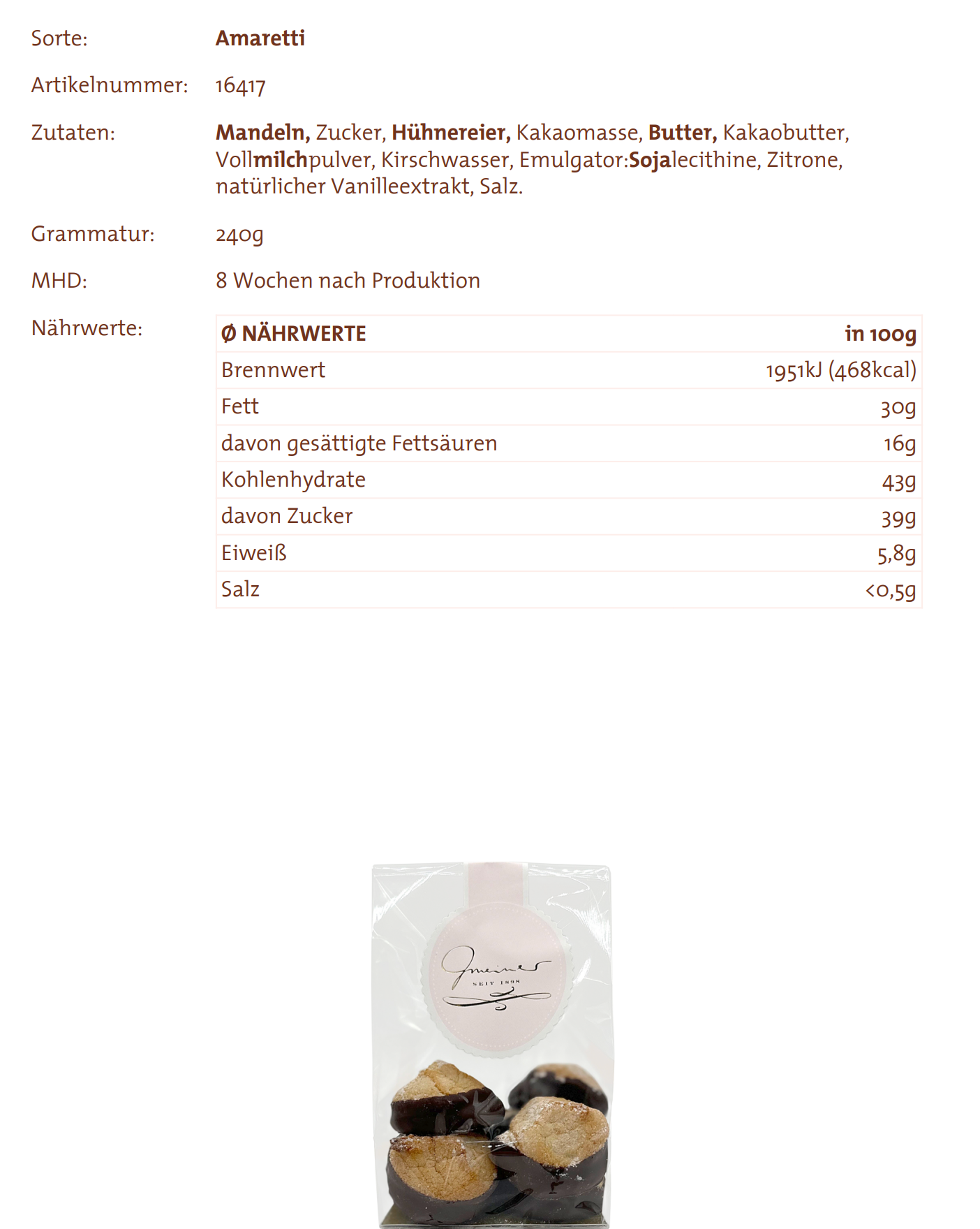 GMEINER Amaretti 240g