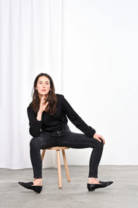 DAWN SUN UP Skinny Black Jeans 0385