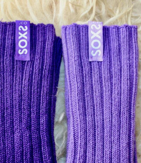 SOXS.CO Purple Wollsocken, mittelhoch, Streetwear , royal purple