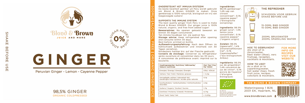 TheBlond&Brown Company INGWER Saft
