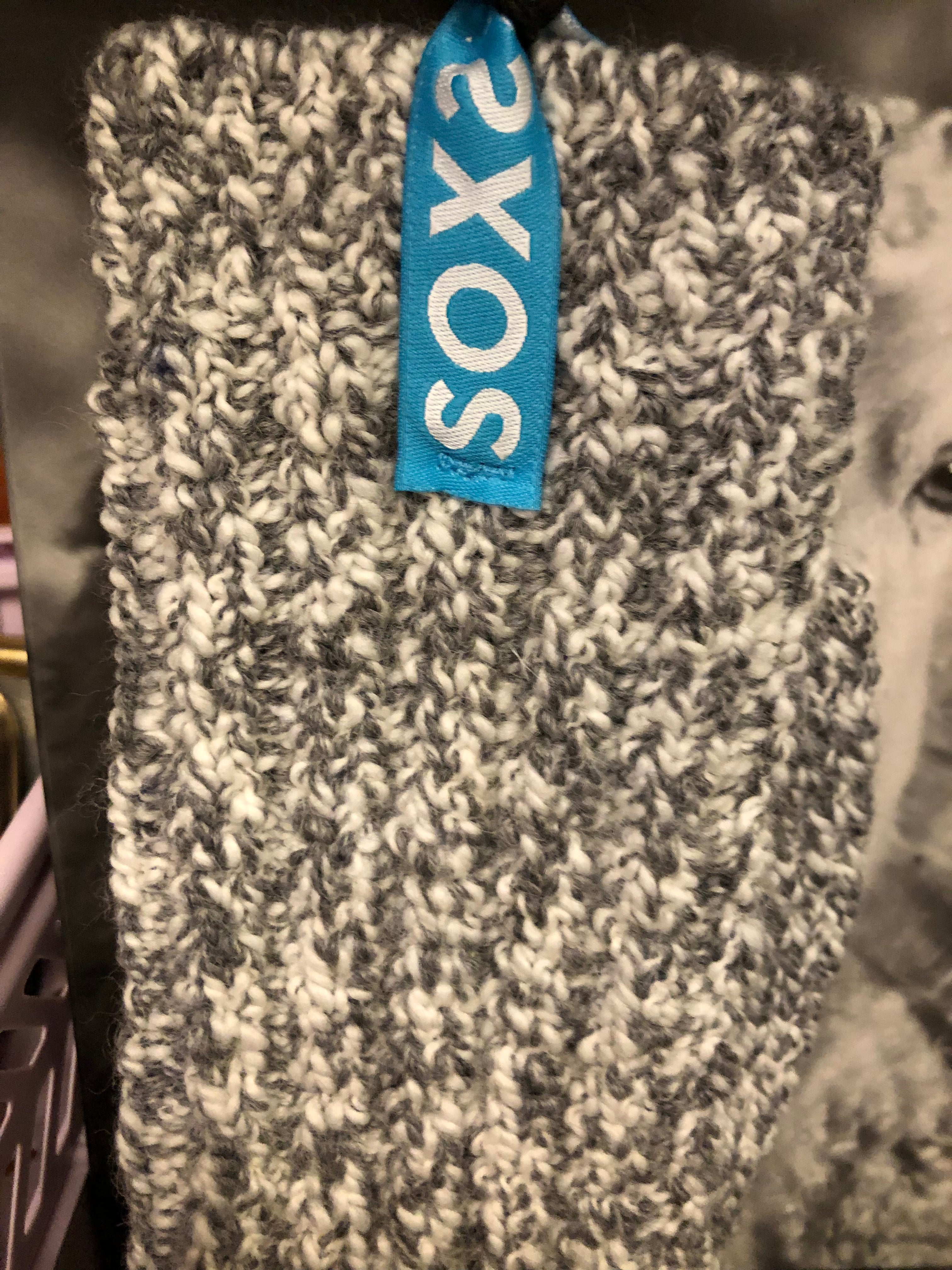 SOXS.CO Wollsocken mittelhoch grau turquoise