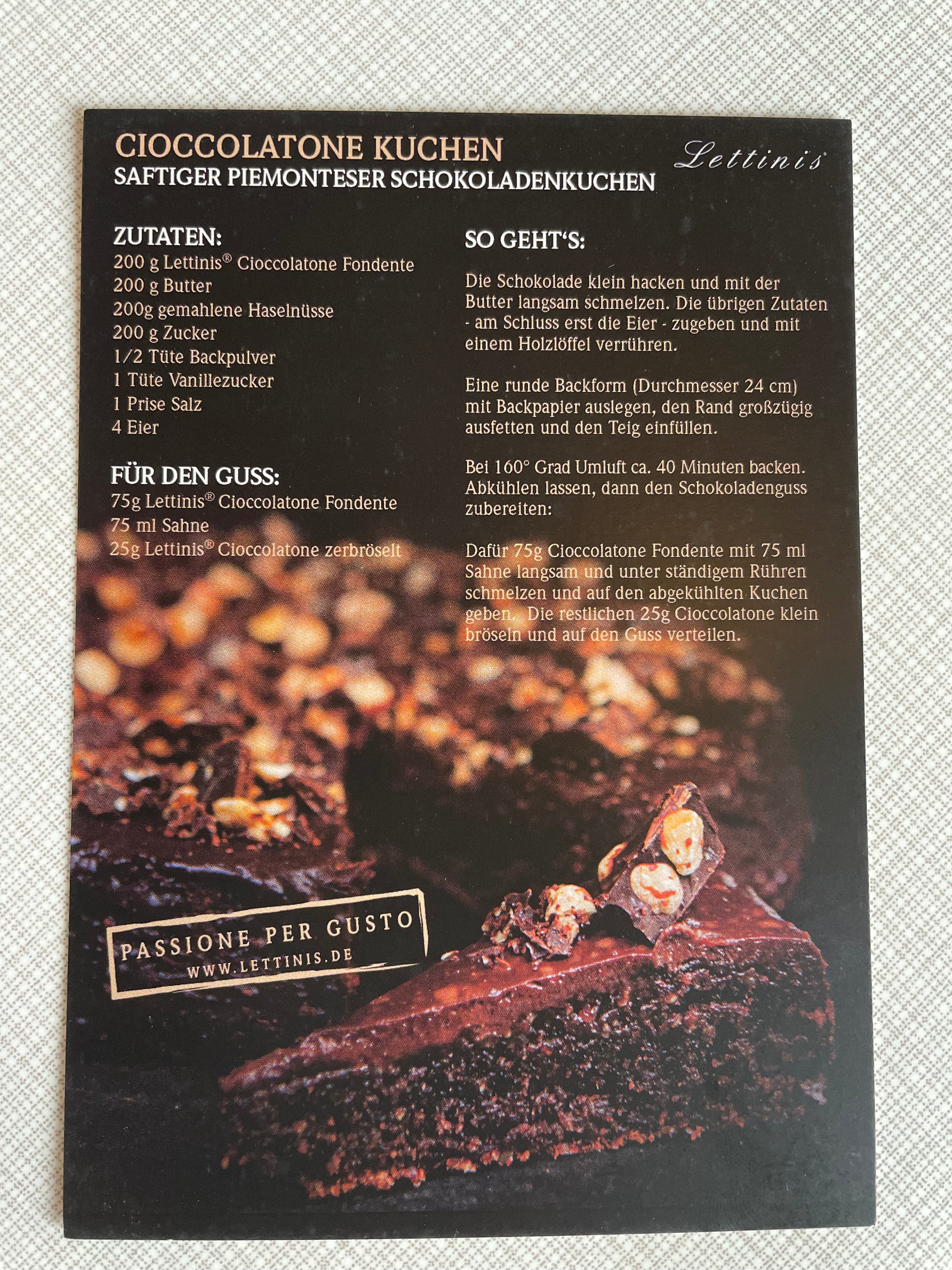 LETTINIS Ciocolatone Fondente 300g