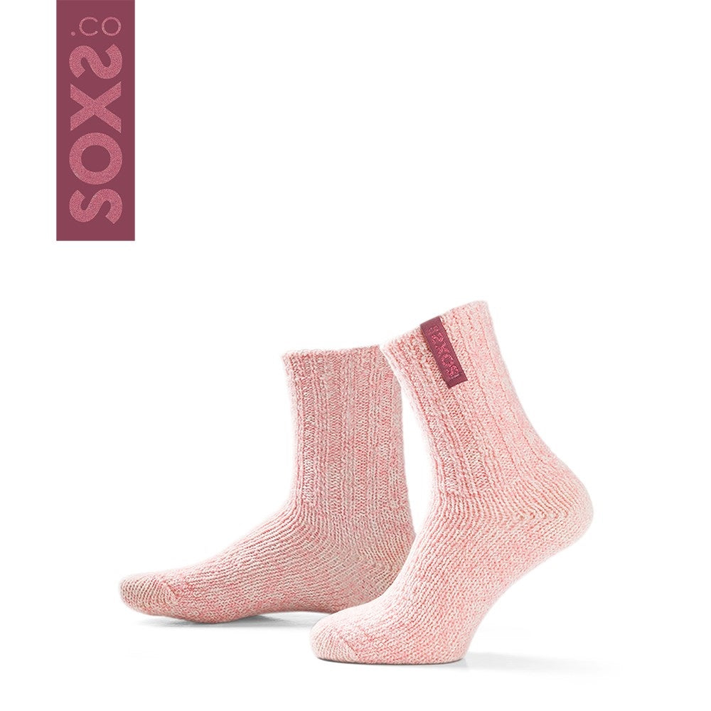 SOXS.CO Rosa Wollsocken, mittelhoch, jazzy