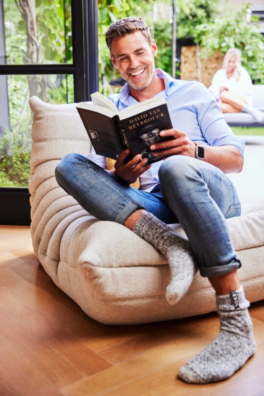 SOXS.CO Wollsocken mittelhoch grau rainbow