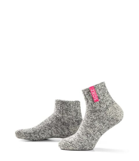 SOXS.CO Wollsocken kurz grau bubble gum