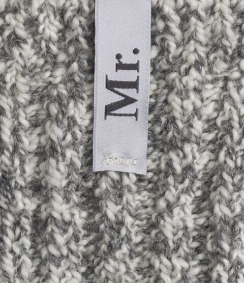 SOXS.CO Wollsocken Hochzeit Mr. & Mr. grau mittelhoch