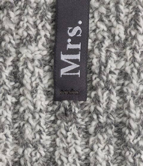 SOXS.CO Wollsocken Hochzeit Mrs. & Mrs. grau mittelhoch