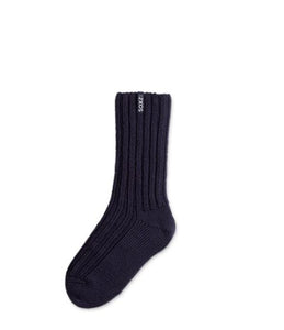 SOXS.CO Wollsocken mittelhoch blaue Wolle blue horizon