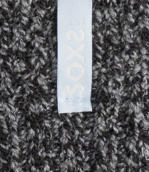 SOXS.CO Wollsocken lang und blau Porcelain Blue Knee