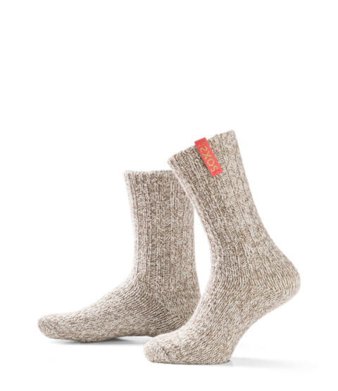 SOXS.CO beige Wollsocken, mittelhoch, sweet donut