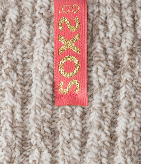 SOXS.CO beige Wollsocken, mittelhoch, sweet donut