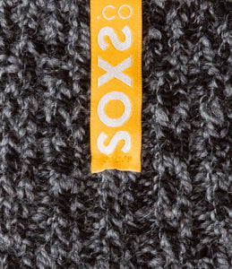 SOXS.CO Dunkelgraue Wollsocken, niedrig, golden Earth