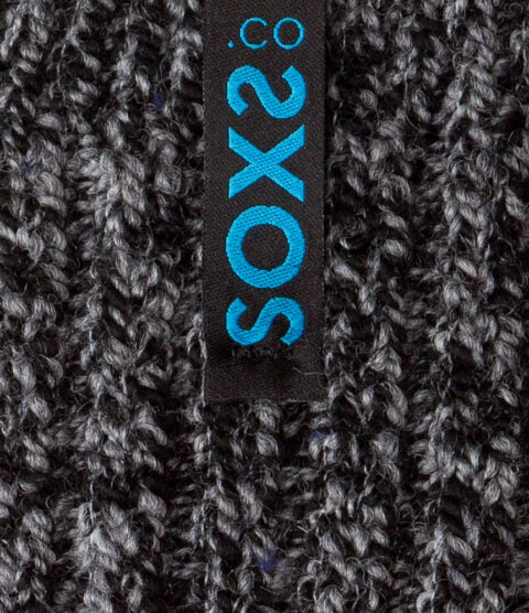 SOXS.CO Dunkelgraue Wollsocken, mittelhoch, black patriot